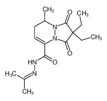 2,2-diethyl-8-methyl-1,3-dioxo-2,3,7,8-tetrahydro-1H-pyrazolo[1,2-a]pyridazine-5-carboxylic acid isopropylidenehydrazide_98638-89-2