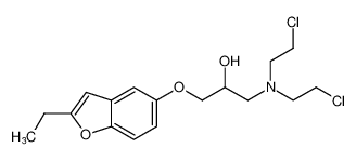 2-Propanol, 1-[bis(2-chloroethyl)amino]-3-[(2-ethyl-5-benzofuranyl)oxy]-_98647-07-5