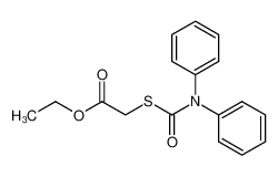 Diphenylthiocarbamat des Aethyl-mercaptoacetats_98655-94-8