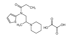 oxalic acid,N-(2-piperidin-1-ylpropyl)-N-thiophen-2-ylpropanamide_98657-46-6