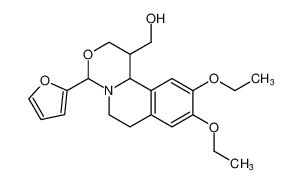 (9,10-diethoxy-4-(furan-2-yl)-1,6,7,11b-tetrahydro-2H,4H-[1,3]oxazino[4,3-a]isoquinolin-1-yl)methanol_98661-09-7