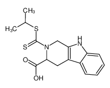 2-Isopropylsulfanylthiocarbonyl-2,3,4,9-tetrahydro-1H-β-carboline-3-carboxylic acid_98666-36-5
