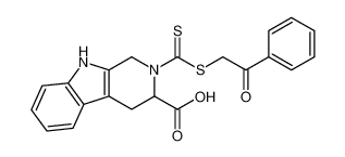 2-(((2-oxo-2-phenylethyl)thio)carbonothioyl)-2,3,4,9-tetrahydro-1H-pyrido[3,4-b]indole-3-carboxylic acid_98666-66-1