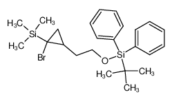 (1-bromo-2-(2-((tert-butyldiphenylsilyl)oxy)ethyl)cyclopropyl)trimethylsilane_98668-77-0