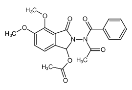 3-acetoxy-2-((acetyl)(benzoyl)amino)-2,3-dihydro-6,7-dimethoxy-1H-isoindol-1-one_98670-30-5