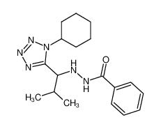 benzoic acid N'-[1-(1-cyclohexyl-1H-tetrazol-5-yl)-2-methyl-propyl]-hydrazide_98692-99-0