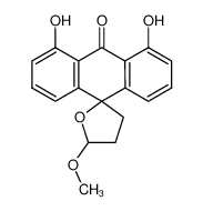 4',5'-Dihydro-4,5-dihydroxy-5'-methoxy-spiro(anthracene-9(10H),2'(3'H)-furan)-10-one_98700-30-2