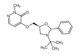 4-(((2R,5S)-3-(tert-butyl)-2-phenyloxazolidin-5-yl)methoxy)-2-methylpyridazin-3(2H)-one_98700-56-2
