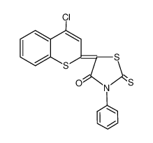 5-(4-chloro-thiochromen-2-ylidene)-3-phenyl-2-thioxo-thiazolidin-4-one_98706-77-5