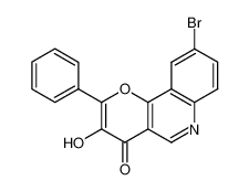 9-bromo-3-hydroxy-2-phenyl-pyrano[3,2-c]quinolin-4-one_98706-79-7
