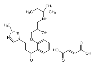 (E)-but-2-enedioic acid,1-[2-[2-hydroxy-3-(2-methylbutan-2-ylamino)propoxy]phenyl]-3-(1-methylpyrazol-4-yl)propan-1-one_98707-77-8