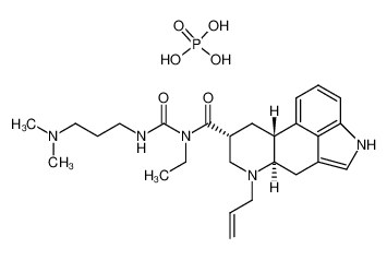 N-(((3-(dimethylamino)propyl)amino)carbonyl)-N-ethyl-6-(2-propenyl)-ergoline-8β-carboxamide diphosphate_98707-88-1
