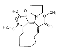 trimethyl 3-(1-pyrrolidinyl)-cis,cis,trans-2,4,11-cycloundecatriene-1,2,4-tricarboxylate_98712-16-4