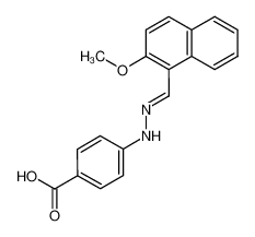 2-Methoxy-naphthaldehyd-(1)-(4-carboxy-phenylhydrazon)_98722-46-4