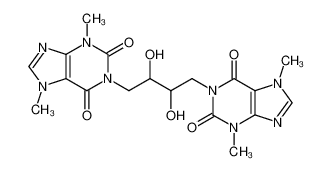 3,7,3',7'-tetramethyl-3,7,3',7'-tetrahydro-1,1'-(2,3-dihydroxy-butane-1,4-diyl)-bis-purine-2,6-dione_98723-06-9