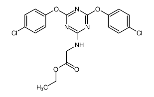 N-[4,6-bis-(4-chloro-phenoxy)-[1,3,5]triazin-2-yl]-glycine ethyl ester_98738-27-3