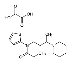 oxalic acid,N-(3-piperidin-1-ylbutyl)-N-thiophen-2-ylpropanamide_98738-95-5