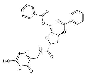2,5-anhydro-4,6-di-O-benzoyl-3-deoxy-N-((4,5-dihydro-3-methyl-5-oxo-1,2,4-triazin-6-yl)methyl)-D-arabino- and -D-ribo-hexanamide_98748-27-7