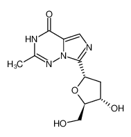 7-(2'-deoxy-α-D-erythro-pentofuranosyl)-3,4-dihydro-2-methylimidazo(5,1-f)(1,2,4)triazin-4-one_98750-36-8