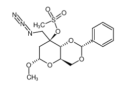 methyl 3-C-(azidomethyl)-4,6-O-benzylidene-2-deoxy-3-O-methylsulphonyl-α-D-arabino-hexopyranoside_98758-27-1