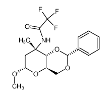 methyl 4,6-O-benzylidene-2,3-dideoxy-3-C-methyl-3-(trifluoroacetamido)-α-D-ribo-hexopyranoside_98758-31-7