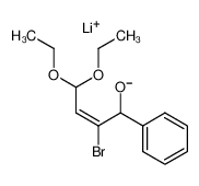 Lithium; (E)-2-bromo-4,4-diethoxy-1-phenyl-but-2-en-1-olate_98761-58-1
