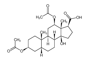 3β,12β-diacetoxy-14β-hydroxy-5β-androstane-17β-carboxylic acid_98774-53-9