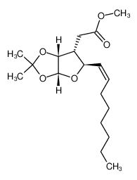 3-C-(carbomethoxymethyl)-6-C-(n-hexyl)-1,2-O-isopropylidene-3,5,6-trideoxy-α-D-ribo-hex-5(Z)-enofuranose_98779-29-4