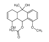 10-Acetoxy-4,9-dihydroxy-5-methoxy-9-methyl-1,4,4a,9,9a,10-hexahydro-anthracen_98782-37-7