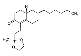 (4aS,6S/4aR,6R)-6-Hexyl-4,4a,5,6,7,8-hexahydro-1-(2-(2-methyl-1,3-dioxolan-2-yl)ethyl)-2(3H)-naphthalinon_98790-12-6