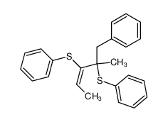 (E)-(2-methyl-1-phenylpent-3-ene-2,3-diyl)bis(phenylsulfane)_98793-29-4