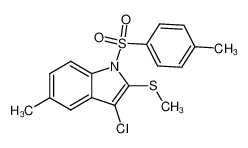 3-Chloro-5-methyl-2-methylthio-1-(p-tolylsulphonyl)indole_98809-72-4