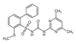 N-((4,6-dimethylpyrimidin-2-yl)carbamoyl)-3-(methylthio)-[1,1'-biphenyl]-2-sulfonamide_98812-70-5
