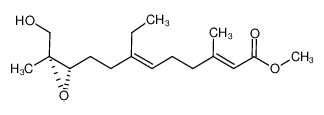 (2E,6E)-7-Ethyl-9-((2S,3R)-3-hydroxymethyl-3-methyl-oxiranyl)-3-methyl-nona-2,6-dienoic acid methyl ester_98819-01-3