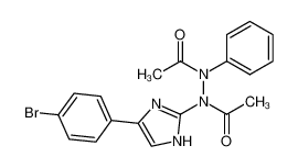 N,N'-diacetyl-N-[4-(4-bromo-phenyl)-1(3)H-imidazol-2-yl]-N'-phenyl-hydrazine_98822-74-3