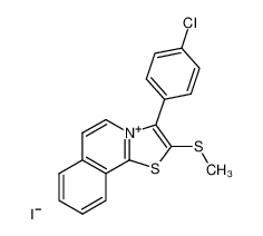 2-methylsulfanyl-3-(4-chloro-phenyl)-thiazolo[2,3-a]isoquinolinylium; iodide_98842-73-0
