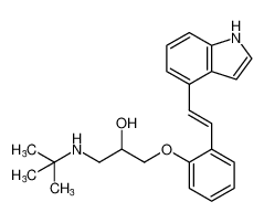 (E)-1-(2-(2-(1H-indol-4-yl)vinyl)phenoxy)-3-(tert-butylamino)propan-2-ol_98848-62-5