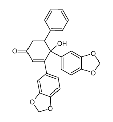 3,4-bis-benzo[1,3]dioxol-5-yl-4-hydroxy-5-phenyl-cyclohex-2-enone_98878-43-4