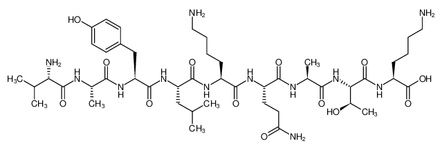 L-Lysine,N2-[N-[N-[N2-[N2-[N-[N-(N-L-valyl-L-alanyl)-L-tyrosyl]-L-leucyl]-L-lysyl]-L-glutaminyl]-L-alanyl]-L-threonyl]-_98899-51-5