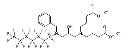 potassium 4,4'-((3-((N-benzyl-1,1,2,2,3,3,4,4,5,5,6,6,6-tridecafluorohexyl)sulfonamido)-2-hydroxypropyl)azanediyl)dibutyrate_98900-58-4