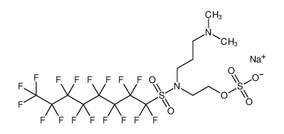 sodium 2-((N-(3-(dimethylamino)propyl)-1,1,2,2,3,3,4,4,5,5,6,6,7,7,8,8,8-heptadecafluorooctyl)sulfonamido)ethyl sulfate_98900-74-4