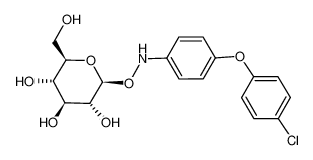 (2S,3R,4S,5S,6R)-2-{N-[4-(4-Chloro-phenoxy)-phenyl]aminooxy}-6-hydroxymethyl-tetrahydro-pyran-3,4,5-triol_98911-19-4
