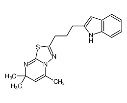 2-(3-(1H-indol-2-yl)propyl)-5,7,7-trimethyl-7H-[1,3,4]thiadiazolo[3,2-a]pyrimidine_98919-51-8