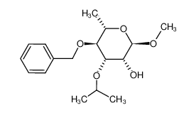 methyl 4-O-benzyl-3-O-isopropyl-α-L-rhamnopyranoside_98928-09-7