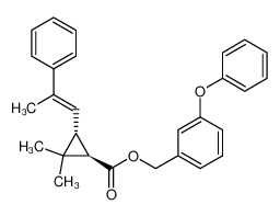 3-phenoxybenzyl 1R-trans-2,2-dimethyl-3-(2-phenylprop-1-enyl)cyclopropanecarboxylate_98930-19-9