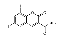 6,8-diiodo-2-oxo-2H-chromene-3-carboxylic acid amide_98995-02-9