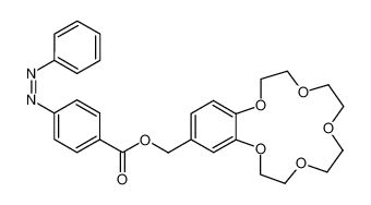 4-Phenylazo-benzoic acid 6,7,9,10,12,13,15,16-octahydro-5,8,11,14,17-pentaoxa-benzocyclopentadecen-2-ylmethyl ester_99007-79-1