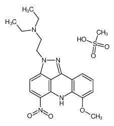 N,N-Diethyl-7-methoxy-5-nitropyrazolo[3,4,5-kl]acridine-2(6H)-ethanamine, methanesulfonate_99009-54-8