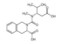 (S)-2-[((S)-1-Carboxymethyl-2-methyl-propyl)-methyl-carbamoyl]-1,2,3,4-tetrahydro-isoquinoline-3-carboxylic acid_99029-05-7