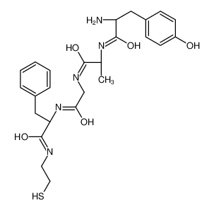 (2S)-2-amino-3-(4-hydroxyphenyl)-N-[(2R)-1-oxo-1-[[2-oxo-2-[[(2S)-1-oxo-3-phenyl-1-(2-sulfanylethylamino)propan-2-yl]amino]ethyl]amino]propan-2-yl]propanamide_99043-51-3